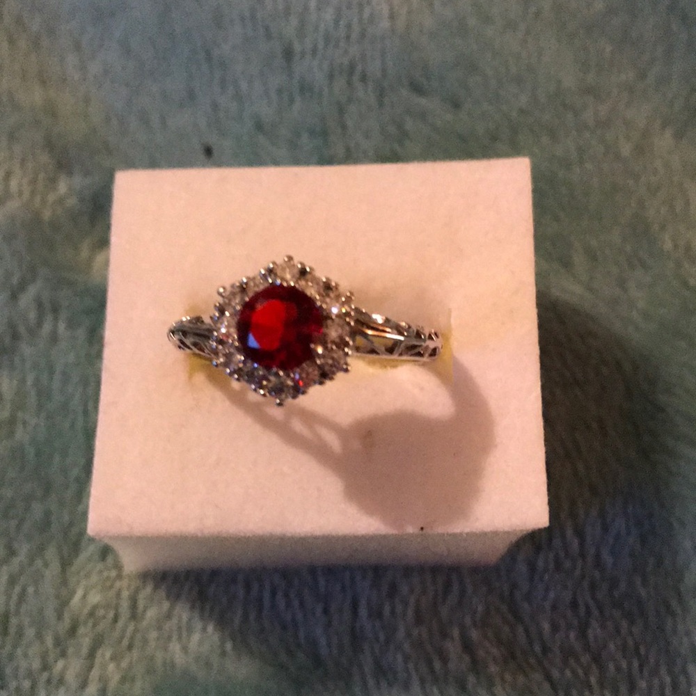 Red stone ring